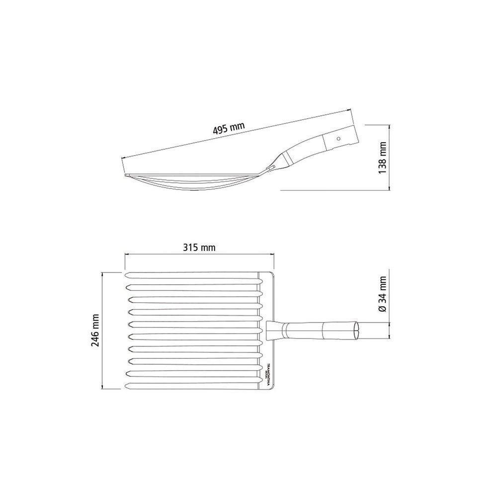 Forcado Para Cascalho Com 10 Dentes Tramontina Em Aço Sem Cabo Tramontina - 4