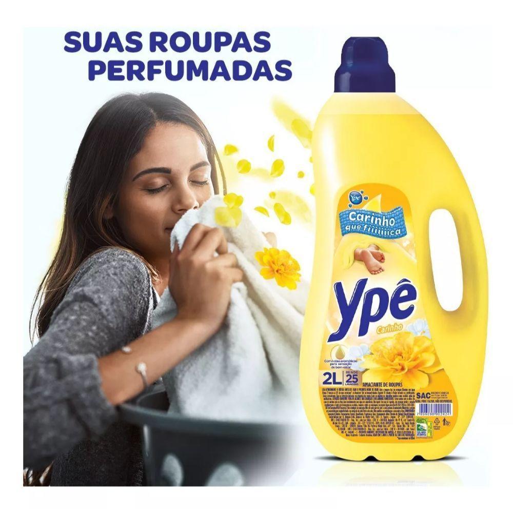 Kit 2 Amaciante De Roupas Tradicional Ypê Carinho 2l - 3