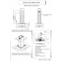 Coifa Terim Ilha Vidro Reto Inox 75 cm Inox 220V - 7