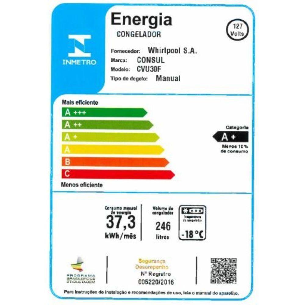 Freezer Vertical Consul 246L 1 Porta CVU30 Branco 110V - 4