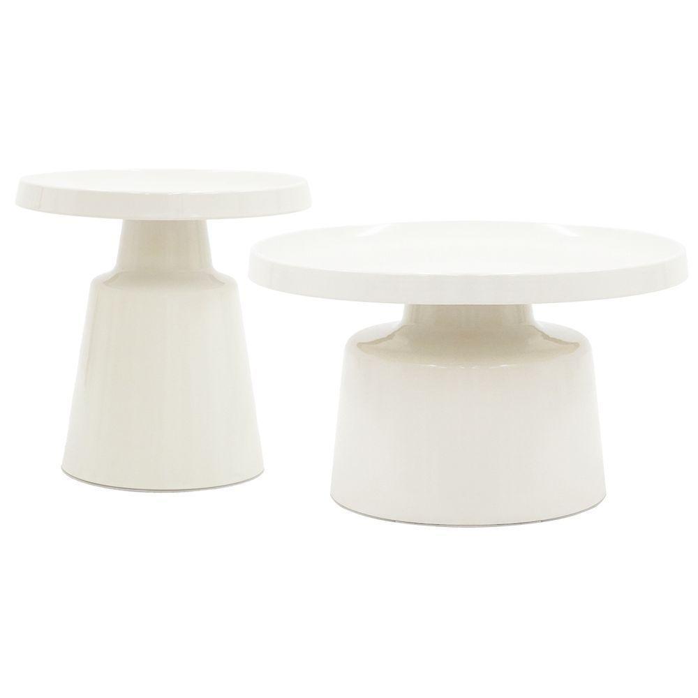 Conjunto Mesas De Centro Redondas Com Estrutura Reforçada - 1