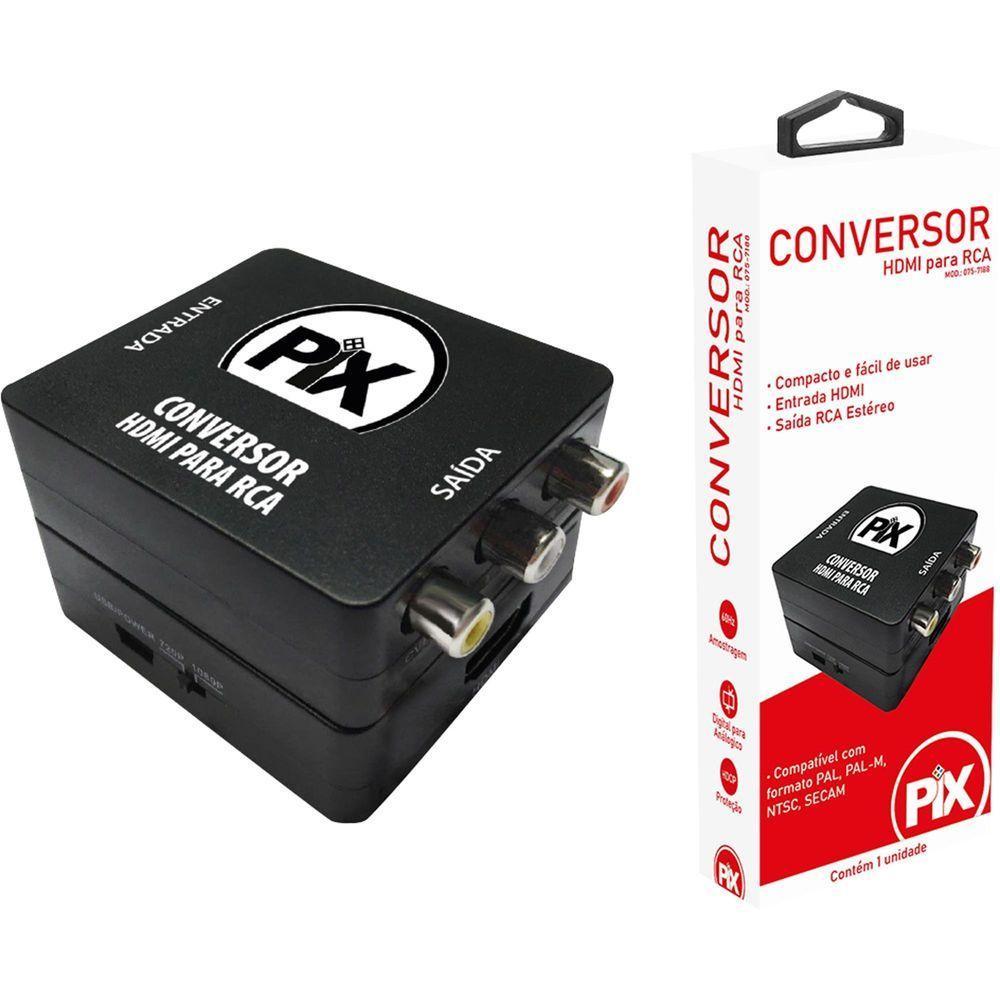 Conversor Hdmi Para Rca Preto Pix - 2