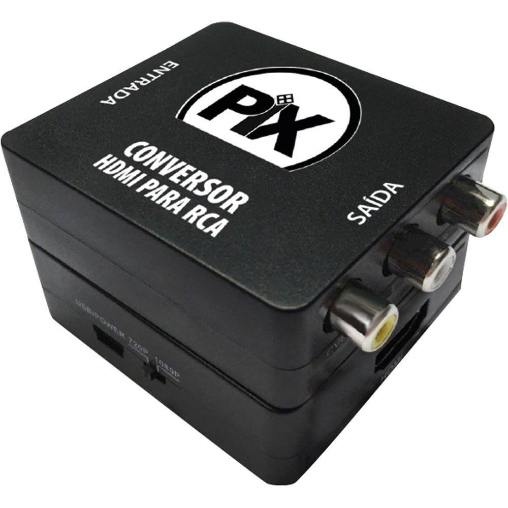 Conversor Hdmi Para Rca Preto Pix - 3