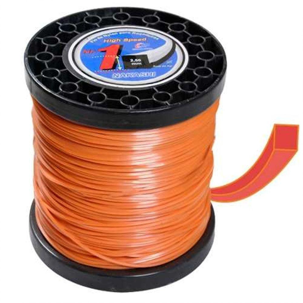 Bobina Fio Nylon Roçadeira Quadrado 2,5 Mm X 280 M 2kg - 1