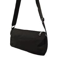 Bolsa Lateral Alça Grossa Transversal Lisa Casual Festa Preto - 1