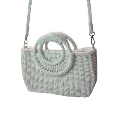 Bolsa Artesanal Praia Forrada Meia Lua Retangular Verão Branco