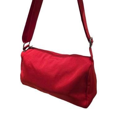 Bolsa Lateral Alça Grossa Transversal Lisa Casual Festa Vermelho