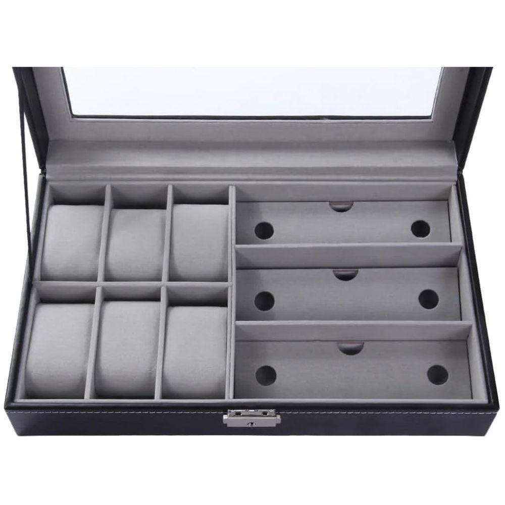 Porta Relogio Oculos De Sol Pulseira Caixa Estojo Expositor Luxo Orgnizaçao Mesa Penteadeira Armario Multiuso Resistente - 9