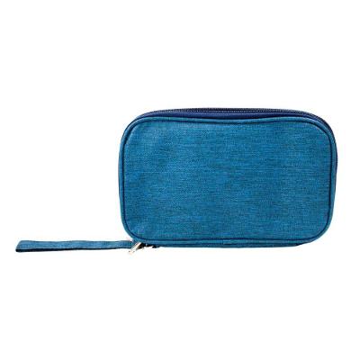 Bolsa Organizadora Cabos Fios Eletrônicos Estojo Case Bag Azul