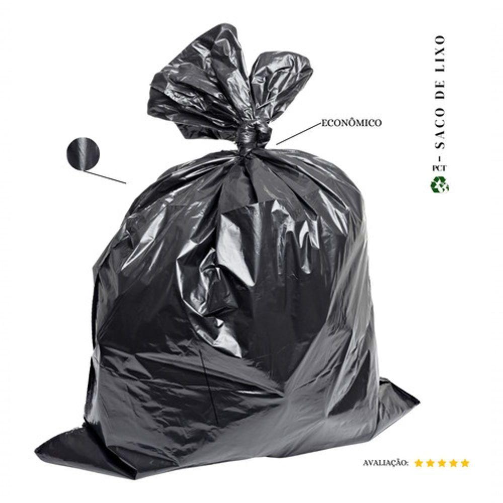 Saco De Lixo 50 Litros Economico Preto - 100 Unidades - 2