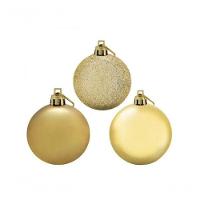 Kit Bola De Natal Dourado 12 Un 8cm Riomaster - 3