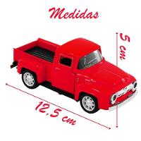 Miniatura Carrinho Antigo De Metal Ford Pickup F-100 Vermelho - 2