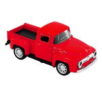 Miniatura Carrinho Antigo De Metal Ford Pickup F-100 Vermelho - 4