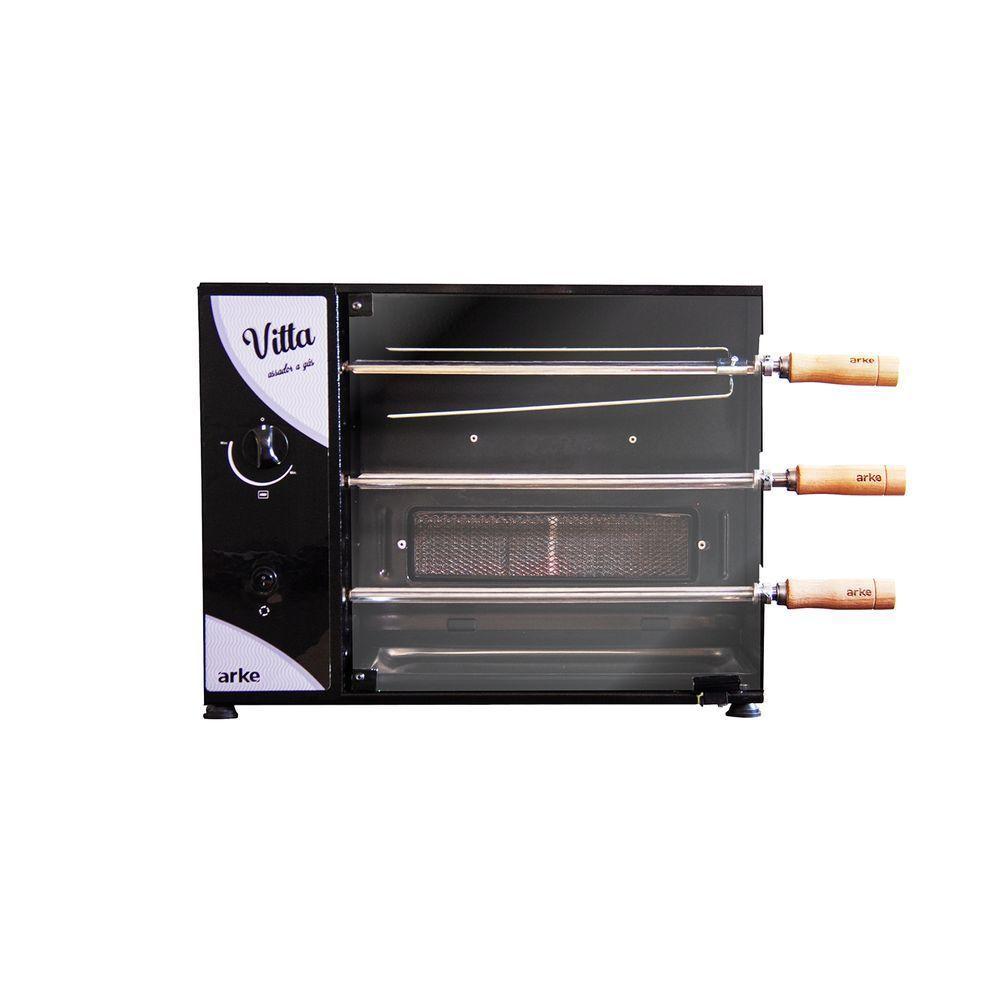Churrasqueira Assador A Gás Glp Rotativa Elétrica 55 Cm Aço Carbono Infravermelho Vitta3 220v - Arke - 1