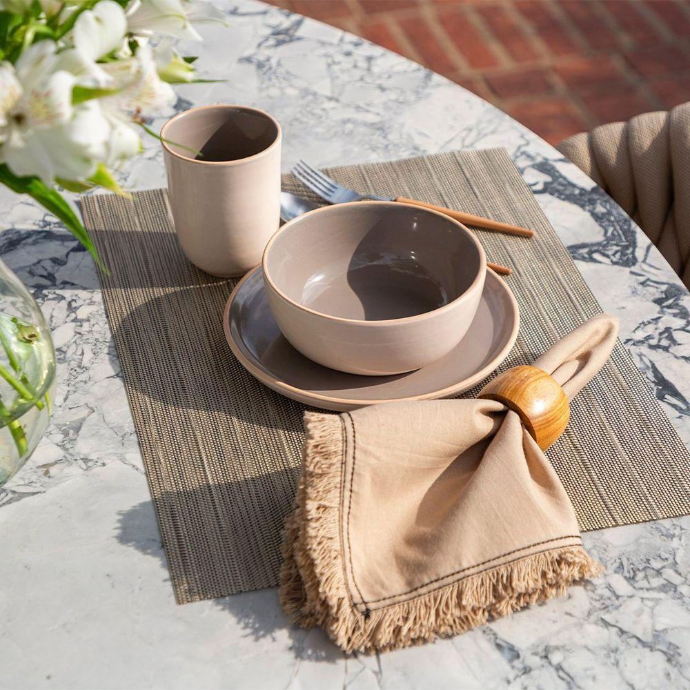 Jogo De Bowl Copa E Cia 6 Peças Harmonie Em Cerâmica Vanilla - 3