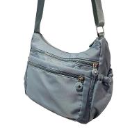 Bolsa Lateral Transversal Lisa Casual 3 Compartimentos Azul Claro - 1