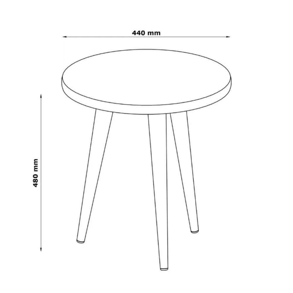 Mesa Lateral Leggs Bellagio 44cm Verde - 3