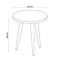 Mesa Lateral Leggs Bellagio 44cm Verde - 3