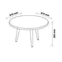 Mesa De Centro Leggs Bellagio 67cm Amarela - 3