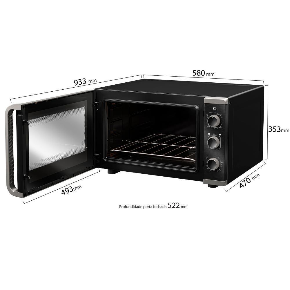 Forno Elétrico De Bancada Mueller 50 Litros E 3 Modos De Assar MFB50K Preto 110V - 9