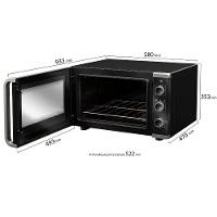 Forno Elétrico De Bancada Mueller 50 Litros E 3 Modos De Assar MFB50K Preto 110V - 9