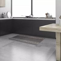 Tapete Passadeira Capacho Emborrachada Antiderrap. 0,65x1,00 Barrado Preto Bege