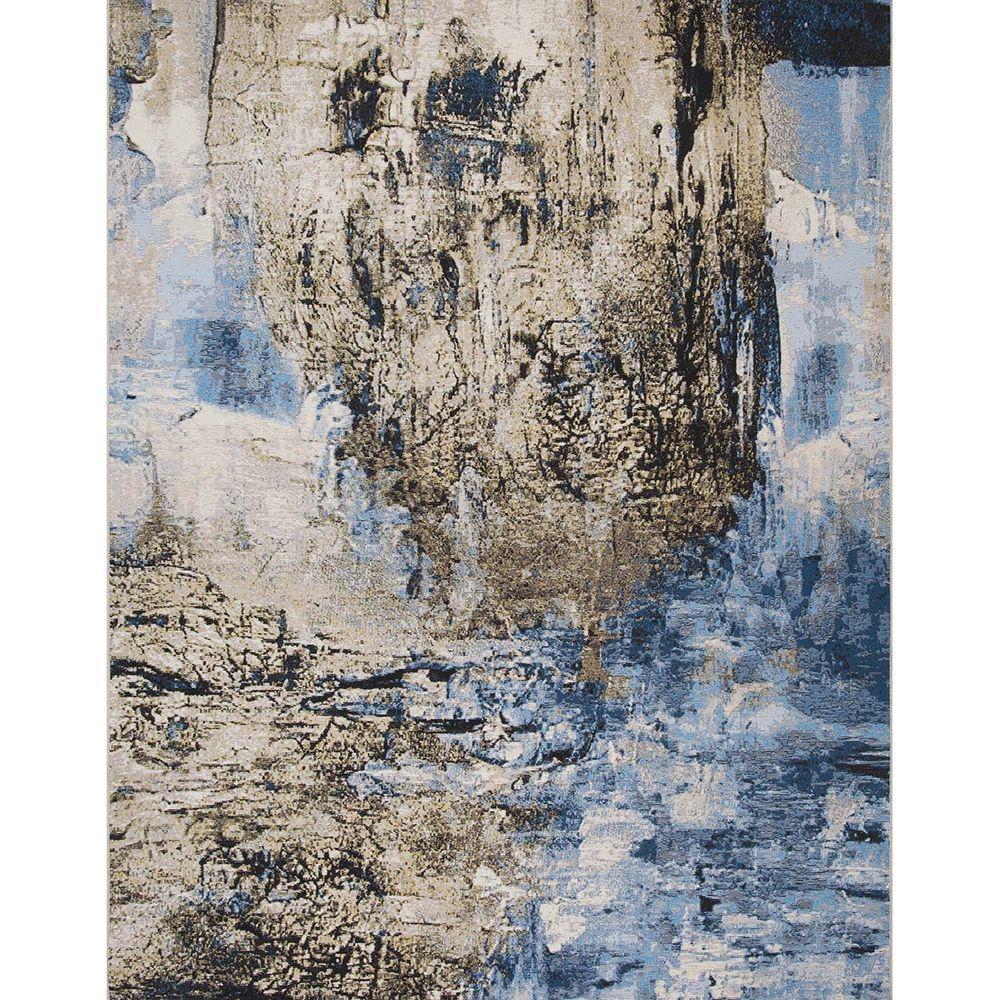 Tapete Sala Egípcio Paris 04 Azul 1,40x2,00m Edantex - 1