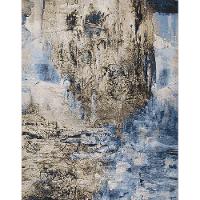 Tapete Sala Egípcio Paris 04 Azul 1,40x2,00m Edantex - 1