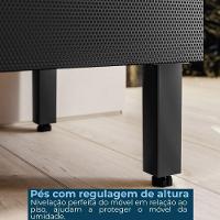 Balcao Com Tampo 120 Cm E Balcao Com Tampo 60 Cm Proenca Nogueira Carbono Prime Demartez Nogueira Carbono Prime - 8