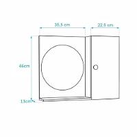 Espelho Redondo para Banheiro com Armário Madeira Clara