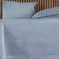 Kit Colcha Queen Satinatta Cetim 100% Poliéster 240x260cm Bruma Azul - 3