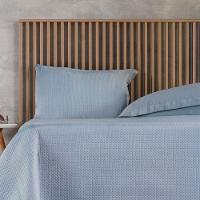Kit Colcha Queen Satinatta Cetim 100% Poliéster 240x260cm Bruma Azul - 5