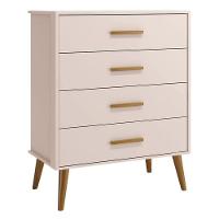 Quarto De Bebê Isis 4 Portas Com Gaveteiro Rosa Acetinado - Reller - 9