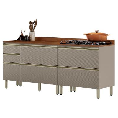 Balcao 120 Cm E Balcao 80 Cm Com Tampo Proenca Nogueira Nude Prime Demartez Nogueira Nude Prime