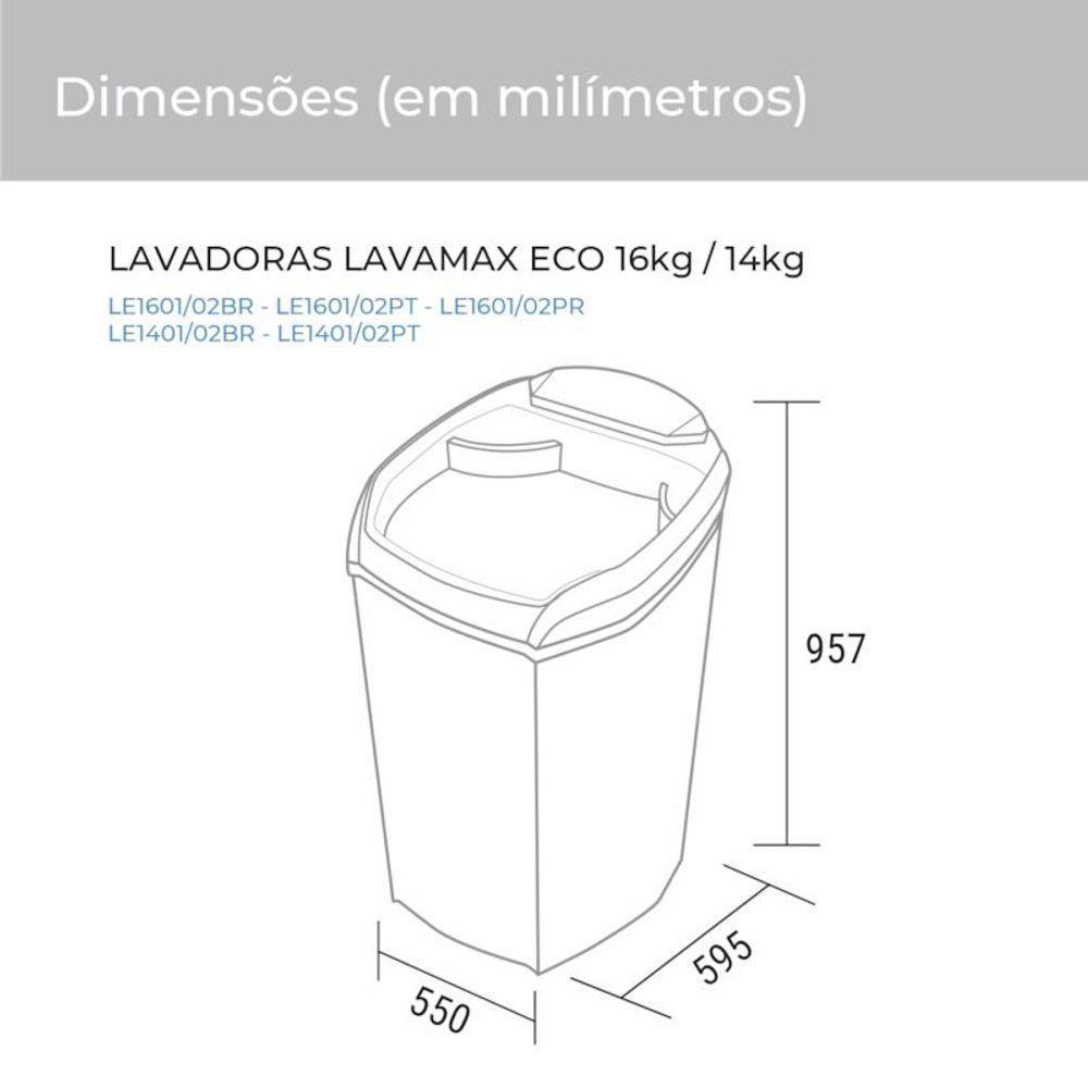 Tanquinho Lavamax Eco 14 Kg Branca Suggar 220V - 7