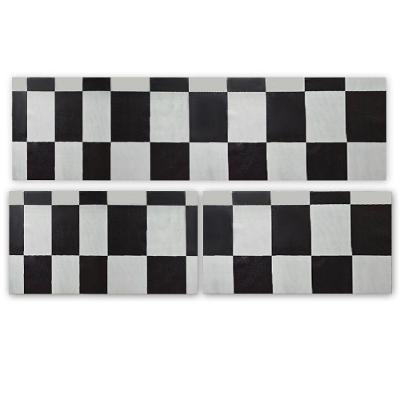 Kit 3 Peças Jogo Cozinha Passadeira Manta Vinilico Laminado Xadrez