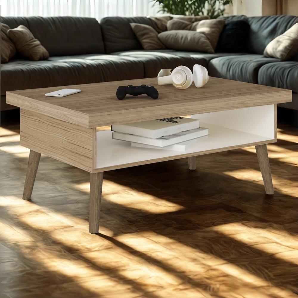 Mesa De Centro Sala 91 Cm Lucca 4150 Arly Carvalho Off White - 2