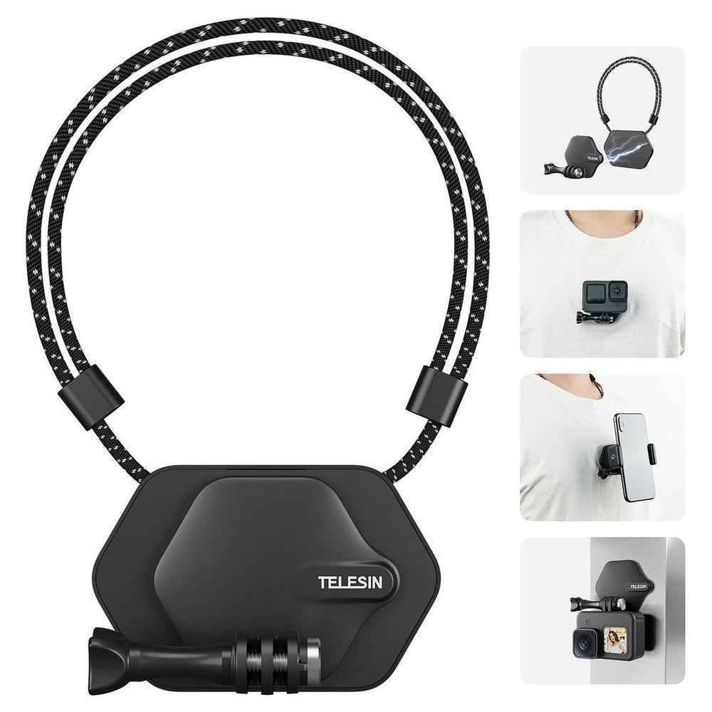 Suporte Pescoço Magnético Para Câmera Gopro E Similares - Telesin - 2