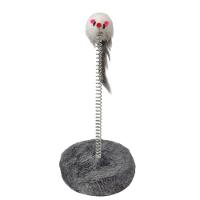 Arranhador Gato Pet Ratinho Guizo Mola Brinquedo Interativo Felino Animal De Estimaçao Lazer Diversao Entretenimento - 2