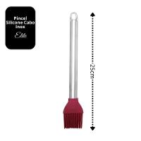 Pincel Culinário Silicone Premium Cabo Inox Elite 25cm - Tuut