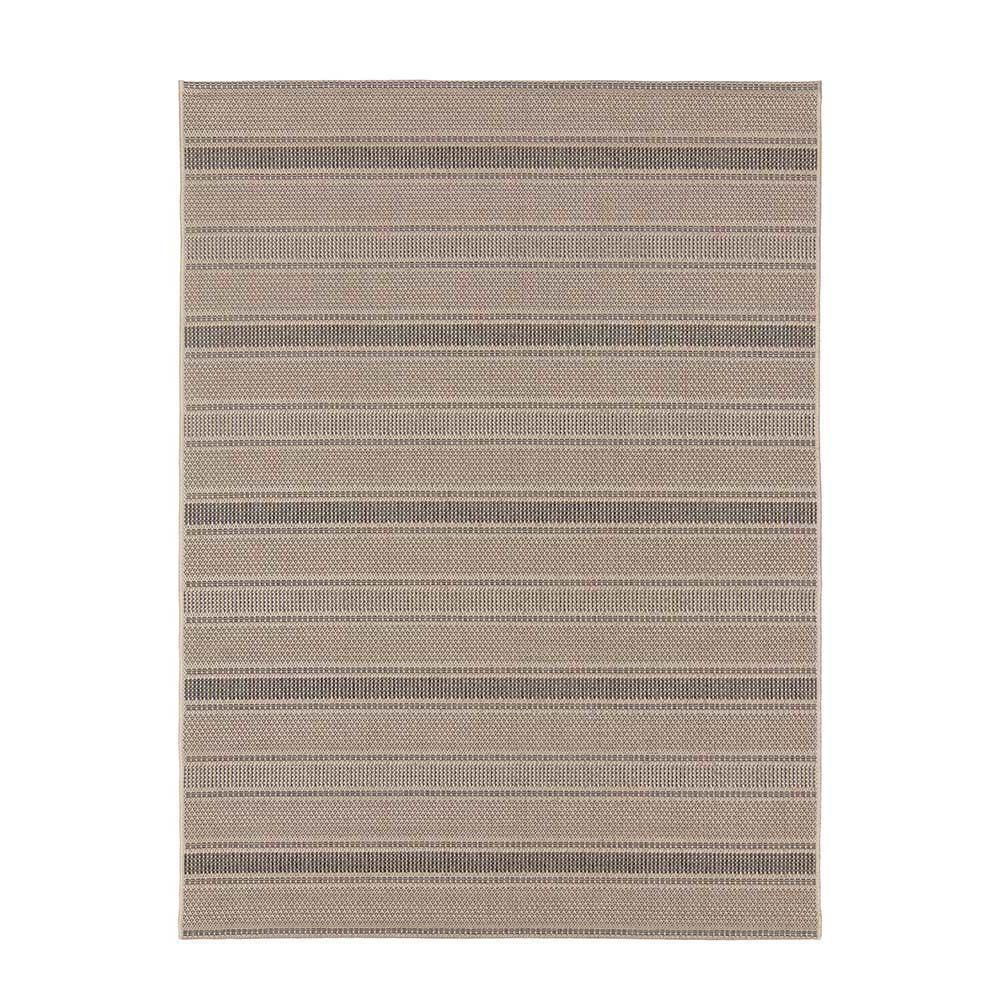 Tapete Sisal Eco-nature Riscas 77 Bege Chumbo 3,00x4,00m - 1