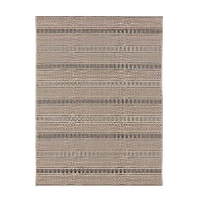 Tapete Sisal Eco-nature Riscas 77 Bege Chumbo 3,00x4,00m