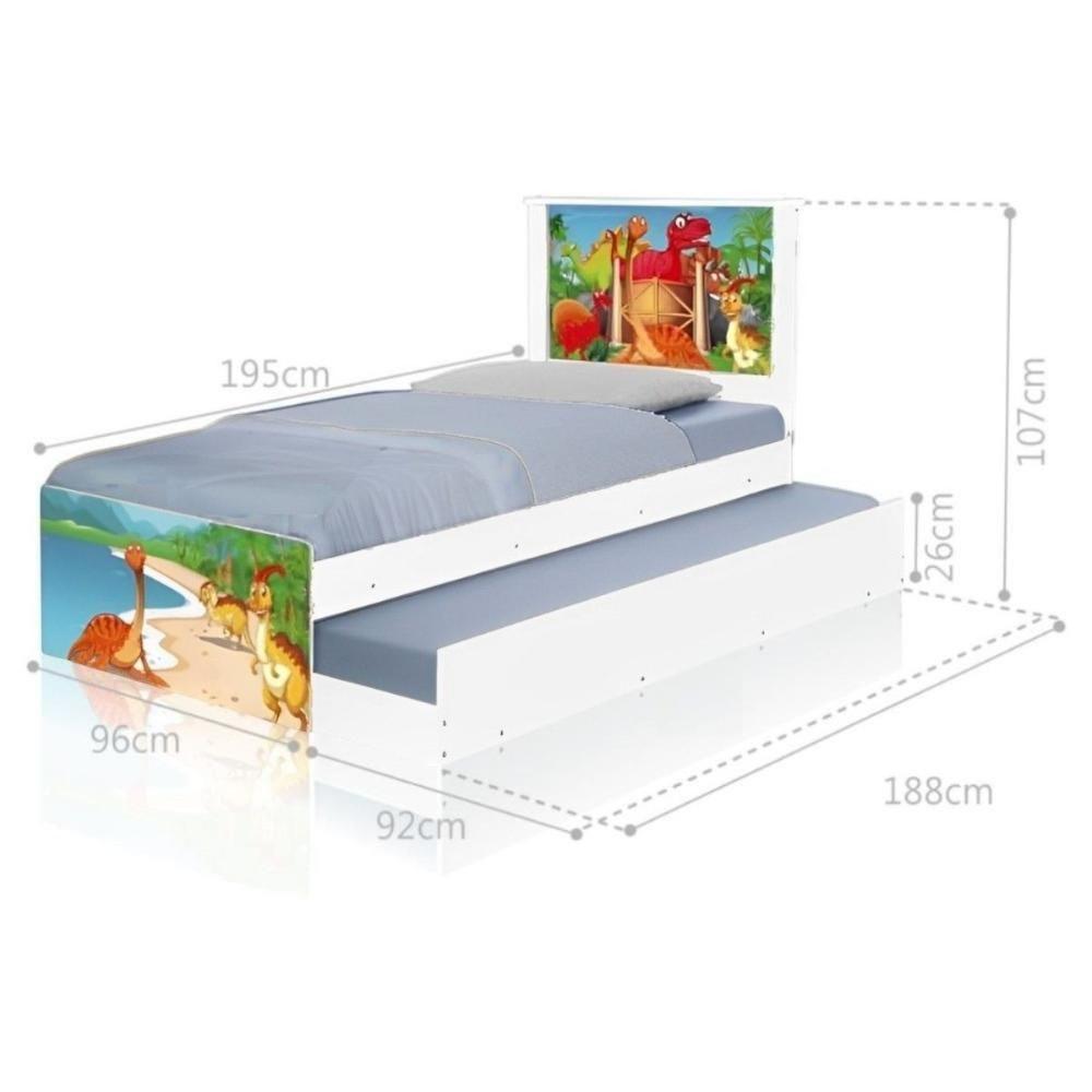 Bi Cama Juvenil Zap Com Cabeceira Terra Dos Dinossauros - 2