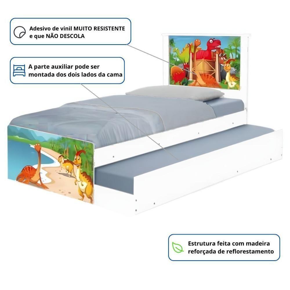 Bi Cama Juvenil Zap Com Cabeceira Terra Dos Dinossauros - 3