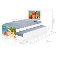 Bi Cama Juvenil Zap Com Cabeceira Terra Dos Dinossauros - 2