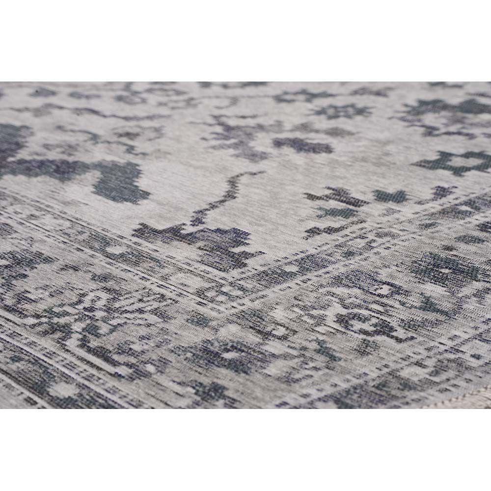 Tapete Funcional Medalhao 55 Cinza Azul Claro 1,00x1,50m - 2