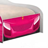 Cama Carro Solteiro Joy Menina Rosa Solteiro Com Colchão - 5