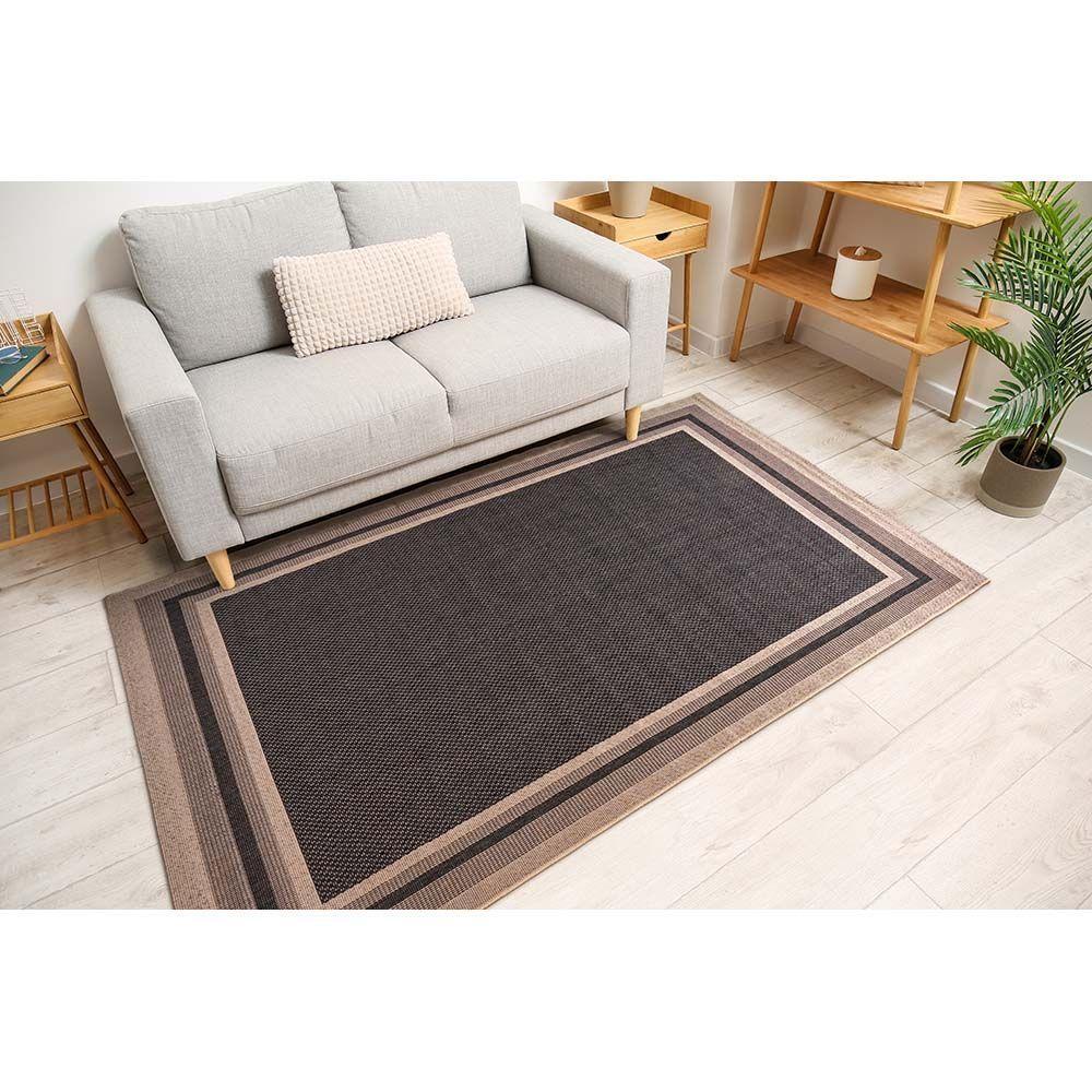 Tapete Sisal Eco Nature Moldura 77 Bege Chumbo 1,00x1,50m - 4