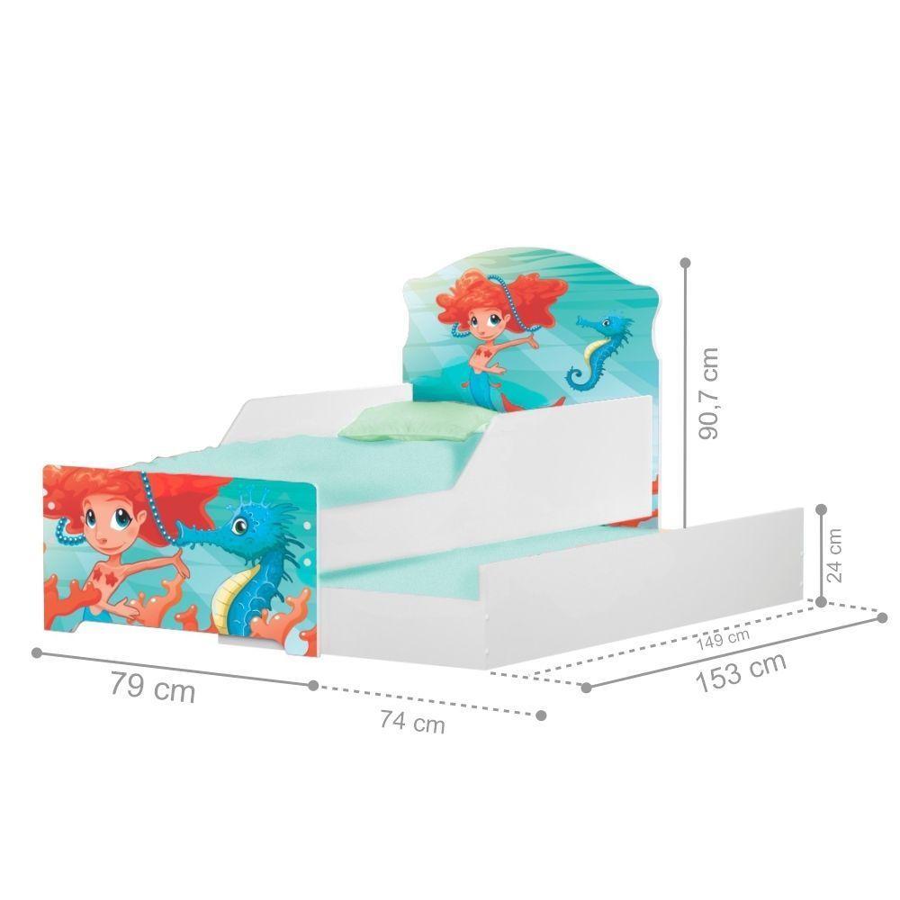 Mini Cama Infantil Com Auxiliar Pop Sereinha Com Colchões - 3