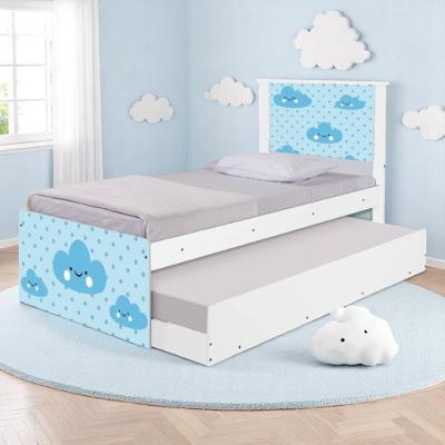 Bi Cama Juvenil Zap Com Cabeceira Nuvem Menino